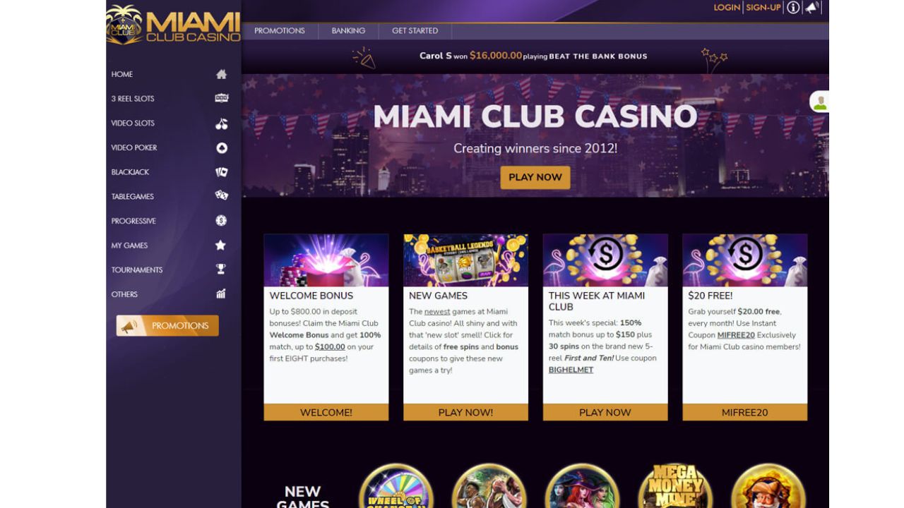 miami club casino login